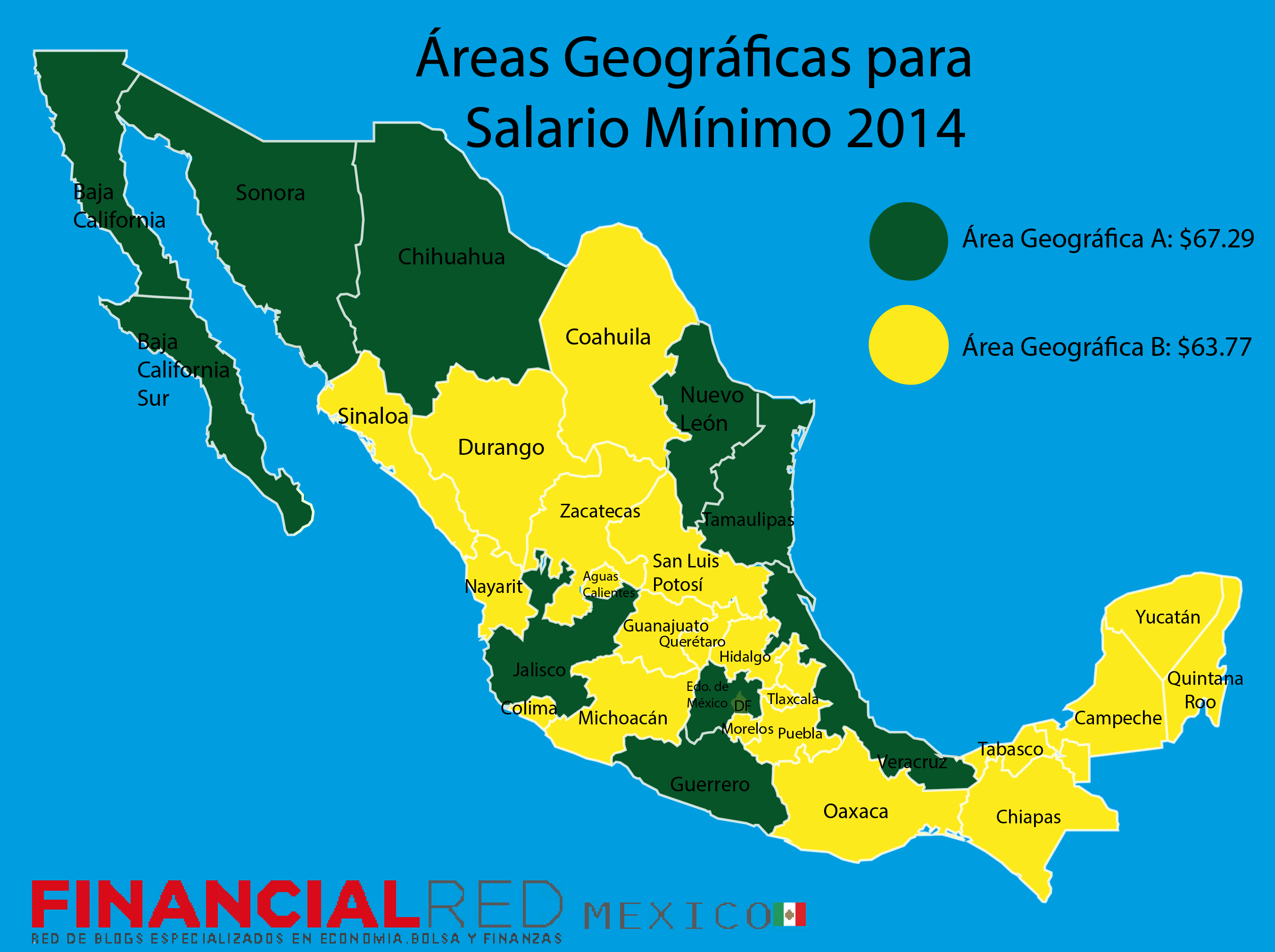 Salario Mínimo 2014 Áreas Geográficas